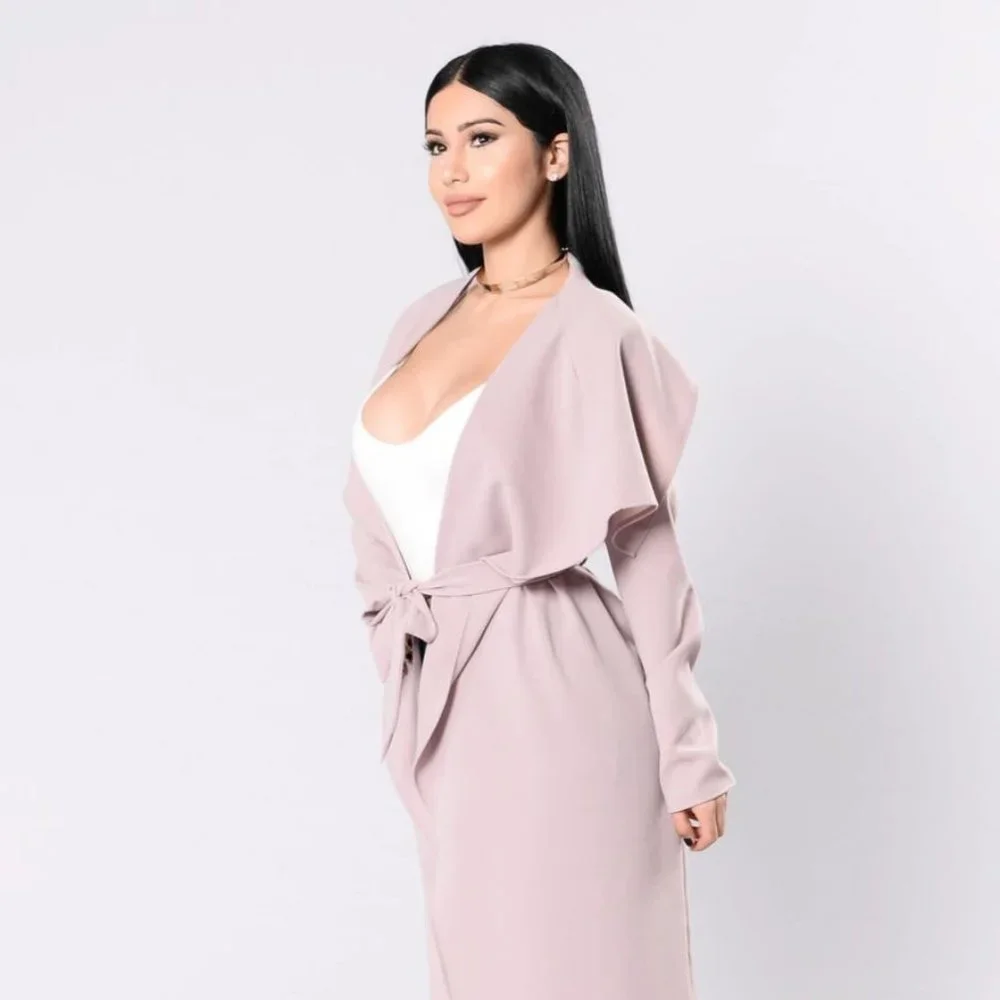 Fashion Nova Business Casual Coat - Lavender Size XS